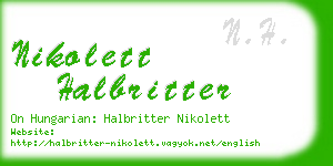 nikolett halbritter business card